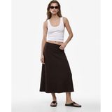 Koton Modal Kumaş Midi Etek - Kahve - S