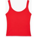 Koton Modal Kumaş Slim Fit U Yaka Askılı Top - Kırmızı - XL