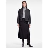 Koton Normal Bel Kloş Midi Saten Etek - Siyah - 40