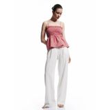 Koton Normal Bel Straight Ekru Kadın Pantolon 5SAK40469PW