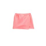 Koton NY2 Kız Çocuk Basic Mini Etek Kruvaze Beli Lastikli Dokulu Neon Pembe Şort