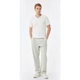 Koton Oversize Viskon Cep Detaylı Rayon Pileli Kumaş Pantolon - 42 - Gri - Slim