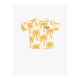 Koton Palmiye Desenli Pamuklu Ekru Erkek Bebek T-shirt 5smb10047tk