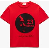 Koton Pamuklu Atatürk Baskılı Bisiklet Yaka Kısa Kollu Tişört - 0 - 1 Ay - 0 - Kahverengi