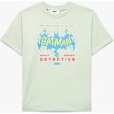 Koton Pamuklu Batman Baskılı Kısa Kollu Lisanslı Oversize Tişört - Yeşil - 9 - 10 Yaş