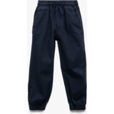 Koton Pamuklu Beli Bağcıklı Basic Jogger Pantolon Erkek Çocuk İçin Rahat Kesim Lacivert Dokuma - Regular - 11 - 12 Yaş