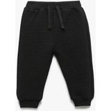 Koton Pamuklu Beli Bağcıklı Basic Jogger Siyah Erkek Bebek Eşofman Altı 6WMB40016TK - 4 - 5 Yaş - 5-Siyah