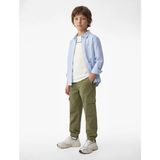 Koton Pamuklu Beli Bağcıklı Kargo Cepli Jogger Pantolon - Yeşil - Regular - 9 - 10 Yaş