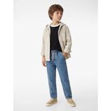 Koton Pamuklu Beli Bağcıklı Oversize Denim Jogger Pantolon - Mavi - 5 - 6 Yaş
