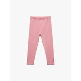 Koton Pamuklu Beli Lastikli Basic Tayt Pembe 6wmg40069ak Gül