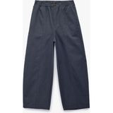 Koton Pamuklu Beli Lastikli Oversize Gabardin Pantolon - Mavi - 6 - 7 Yaş