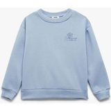 Koton Pamuklu Bisiklet Yaka Baskılı Mavi Kız Çocuk Sweatshirt 6WKG10105AK - Açık Mavi - 13 - 14 Yaş