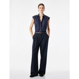 Koton Pamuklu Boxy Fit Kolsuz Poplin Gömlek - 38 - Lacivert