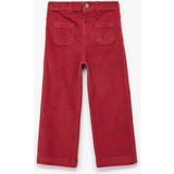 Koton Pamuklu Cep Detaylı Geniş Paça Pantolon - Bordo - Loose - 24 - 36 Ay