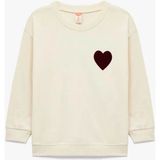Koton Pamuklu Kalpli Baskılı Bisiklet Yaka Bej Kız Bebek Sweatshirt 6WMG10058AK - 12 - 18 Ay