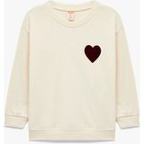 Koton Pamuklu Kalpli Baskılı Bisiklet Yaka Bej Kız Bebek Sweatshirt 6WMG10058AK - 18 - 24 Ay