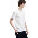Koton Pamuklu Kısa Kollu Bisiklet Yaka Erkek Basic Tişört - Beyaz - 2XL