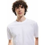 Koton Pamuklu Kısa Kollu Slim Fit Bisiklet Yaka Erkek Basic Tişört - Beyaz - XL