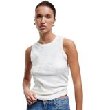 Koton Pamuklu Kolsuz Slim Fit Metalik Baskılı Halter Yaka Atlet