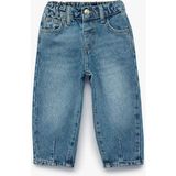 Koton Pamuklu Loose Fit Balon Form Indigo Kız Bebek Jean Pantolon 7WMG40007AD - 5 - 6 Yaş