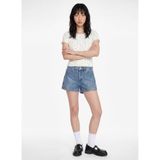 Koton Pamuklu Regular Fit Cep Detaylı Mini Denim Şort, 40, 6SAL40289MD, Orta İndigo, Kadın