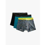 Koton Pamuklu Şişe Baskılı Oversize 3'lü Boxer Seti