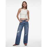 Koton Pamuklu Slim Fit Kaşkorse Bisiklet Yaka Kolsuz Atlet - Ekru
