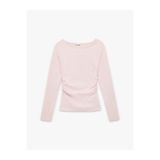 Koton Pamuklu Slim Fit Uzun Kollu Yuvarlak Kayık Yaka Tişört