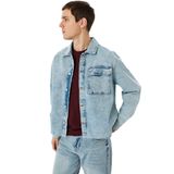 Koton Pamuklu Uzun Kollu Kapaklı Cep Detaylı Oversize Denim Ceket