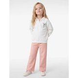 Koton Pamuklu Yarım Fermuarlı Polo Yaka Ekru Kız Bebek Sweatshirt 7WMG10042AK - 3 - 4 Yaş