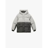 Koton Polar Astarlı Uzun Kollu Kapşonlu Renk Bloklu Şişme Mont Gri 6wkb20020tw Gri