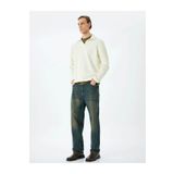 Koton Polo Yaka Ekru Erkek Sweatshirt 5sam70007mk