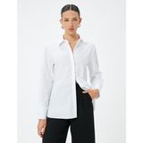 Koton Poplin Gömlek Regular Fit Pamuklu - 38 - Beyaz