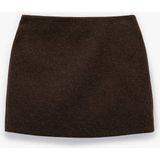 Koton Regular Fit A Kesim Kaşe Mini Etek - Kahve - 38
