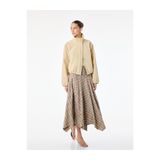 Koton Regular Fit Asimetrik Kesim Ekose Midi Etek