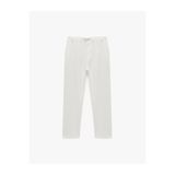 Koton Regular Fit Cepli Beli Bağcıklı Kumaş Pantolon