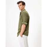 Koton Regular Fit Haki Erkek Gömlek 7WAM60025HW