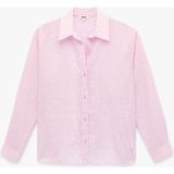 Koton Regular Fit Kaçık Yaka Düğmeli Uzun Kollu Gömlek - Pembe - 36