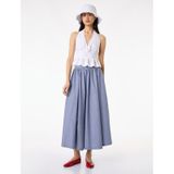 Koton Regular Fit Pamuklu Poplin Ekose Uzun Etek Lacivert Ekose 6sal70057ıw Lacivert Ekoseli
