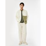 Koton Regular Fit Renk Kontrastlı Pamuklu Gabardin Uzun Kollu Klasik Yaka Gömlek Ceket Bej 6wam60163hw Ekru