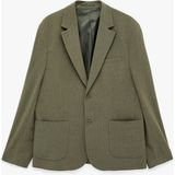 Koton Regular Fit Uzun Kollu Cepli Düğmeli Gömlek Yaka Blazer Ceket - 48 - Yeşil