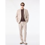 Koton Regular Fit Uzun Kollu Cepli Düğmeli Gömlek Yaka Blazer Ceket - 56 - Ekru