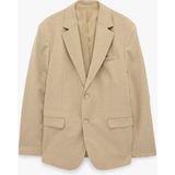 Koton Regular Fit Uzun Kollu Cepli Düğmeli Mono Yaka Blazer Ceket - 54 - Ekru