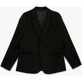 Koton Regular Fit Uzun Kollu Cepli Düğmeli Mono Yaka Blazer Ceket - 56 - Siyah