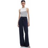 Koton Regular Fit Viskon Geniş Paça Palazzo Pantolon - Lacivert - 36