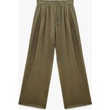 Koton Regular Fit Viskon Geniş Paça Palazzo Pantolon - Yeşil - 40