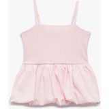 Koton Ribanalı Ince Askılı Kolsuz Pamuklu Crop Bluz - Pembe - 13 - 14 Yaş