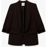 Koton Şal Yaka 3/4 Kollu Uzun Blazer Ceket - 42 - Kahve