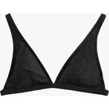 Koton Simli Derin V Yaka Bralet Bikini Üstü - Siyah - 36