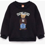 Koton Siyah Erkek Bebek Sweatshirt 6WMB10050TK - 5-Siyah - 18 - 24 Ay